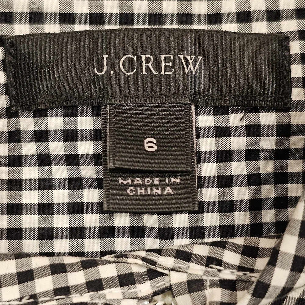 J. Crew Monochrome Ruffled Cotton Shirt - Picture 4 of 6